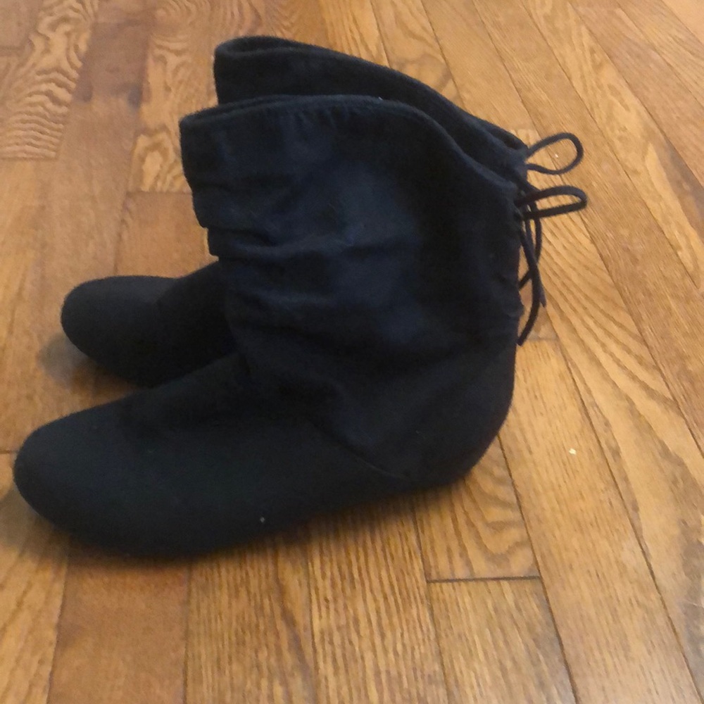 Route 66 Black Suede Ankle Boots